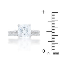 Princess Solitaire Ring Set