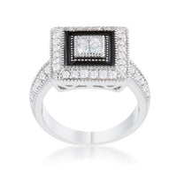 Shira 0.7 ct Crystal Rhodium Antique Ring