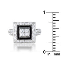 Shira 0.7 ct Crystal Rhodium Antique Ring
