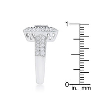Shira 0.7 ct Crystal Rhodium Antique Ring