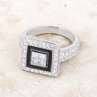 Shira 0.7 ct Crystal Rhodium Antique Ring