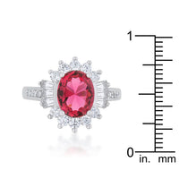Chrisalee 3ct Aqua Crystal Rhodium Classic Ring