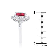 Chrisalee Aqua Crystal Rhodium Classic Ring
