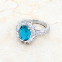 Chrisalee 3ct Crystal Rhodium Classic Ring
