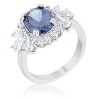 Krizia 4.2ct Tanzanite Crystal Rhodium Classic Ring