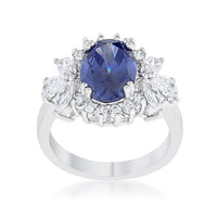 Krizia 4.2ct Tanzanite Crystal Rhodium Classic Ring