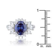 Krizia 4.2ct Tanzanite Crystal Rhodium Classic Ring