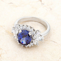 Krizia 4.2ct Tanzanite Crystal Rhodium Classic Ring