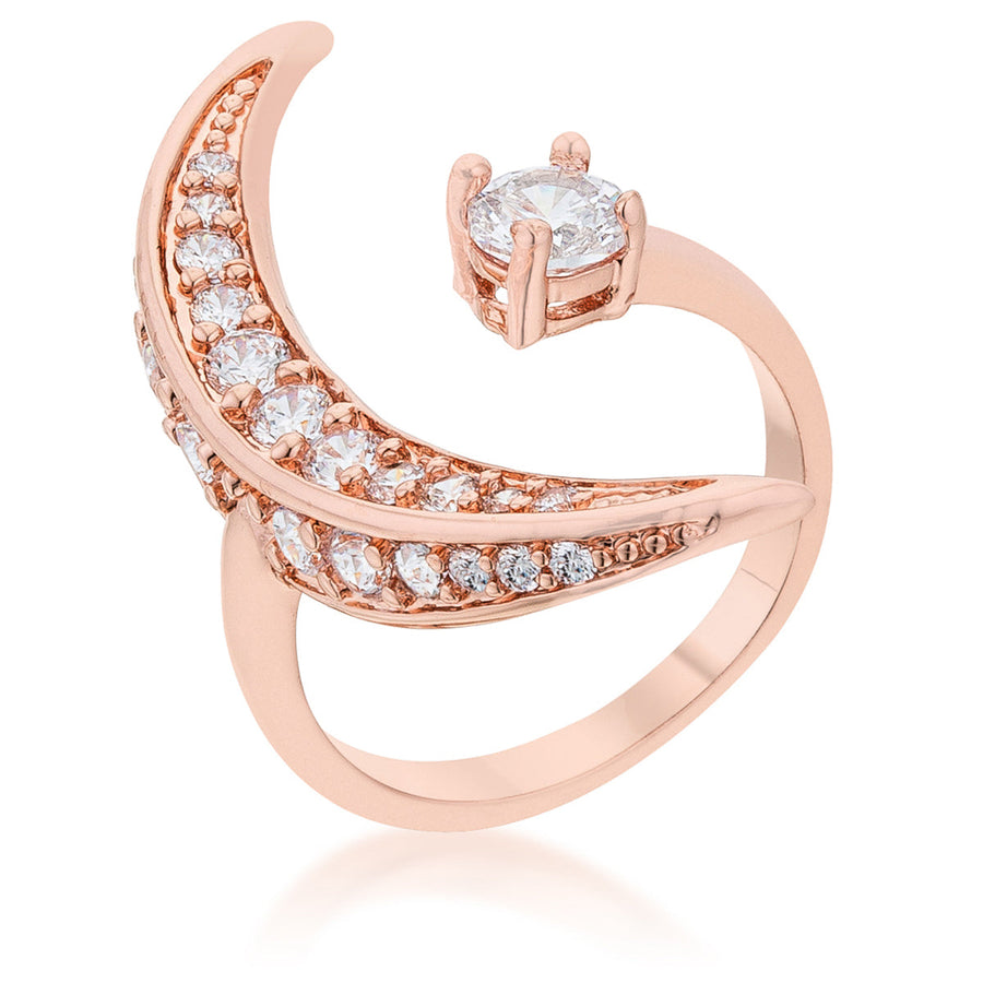 Luna .75ct Crystal Rose Gold Wrap Ring