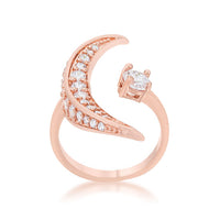 Luna .75ct Crystal Rose Gold Wrap Ring
