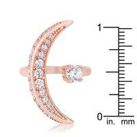 Luna .75ct Crystal Rose Gold Wrap Ring