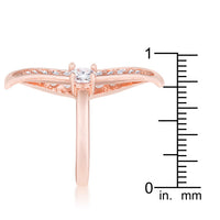 Luna .75ct Crystal Rose Gold Wrap Ring