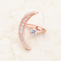 Luna .75ct Crystal Rose Gold Wrap Ring