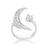 Luna .75ct Crystal Rhodium Wrap Ring