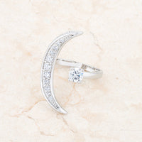 Luna .75ct Crystal Rhodium Wrap Ring