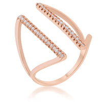Jena 0.2ct Crystal Rose Gold Parallel Ring