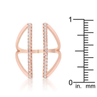 Jena 0.2ct Crystal Rose Gold Parallel Ring