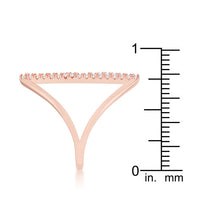 Jena 0.2ct Crystal Rose Gold Parallel Ring