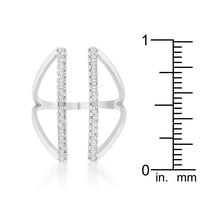 Jena 0.2ct Crystal Rhodium Delicate Parallel Ring
