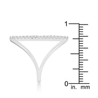 Jena 0.2ct Crystal Rhodium Delicate Parallel Ring