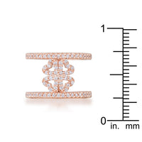 Lauren 0.4ct Crystal Rose Gold Clover Wrap Ring