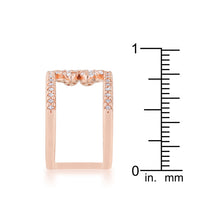 Lauren 0.4ct Crystal Rose Gold Clover Wrap Ring