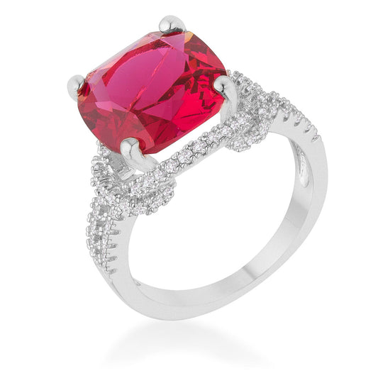 Charlene Ruby CZ Statement Ring