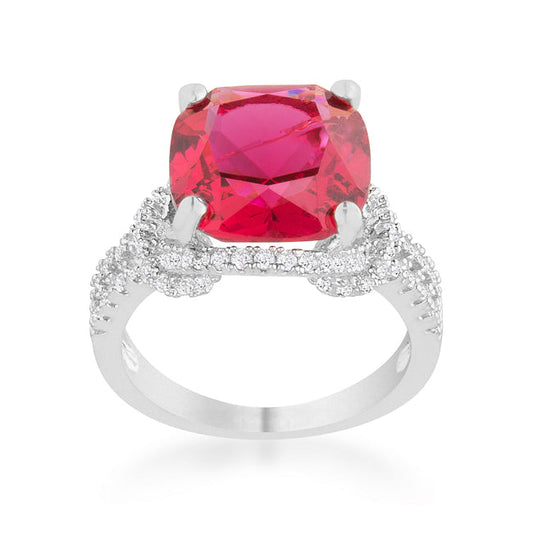 Charlene Ruby CZ Statement Ring