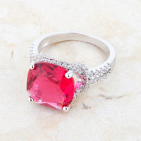 Charlene Ruby Crystal Statement Ring
