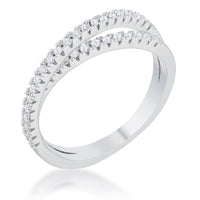 Mara Intertwined 0.4ct Crystal Rhodium Ring