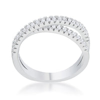 Mara Intertwined 0.4ct Crystal Rhodium Ring