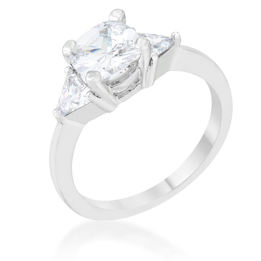 Shonda Cushion Clear CZ Statement Ring