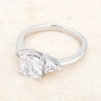 Shonda Cushion 1.8ct Clear Crystal Rhodium Statement Ring