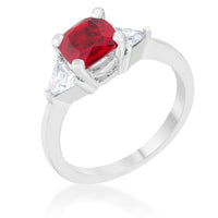 Shonda Garnet Cushion Crystal Statement Ring