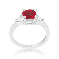 Shonda Garnet Cushion Statement Ring