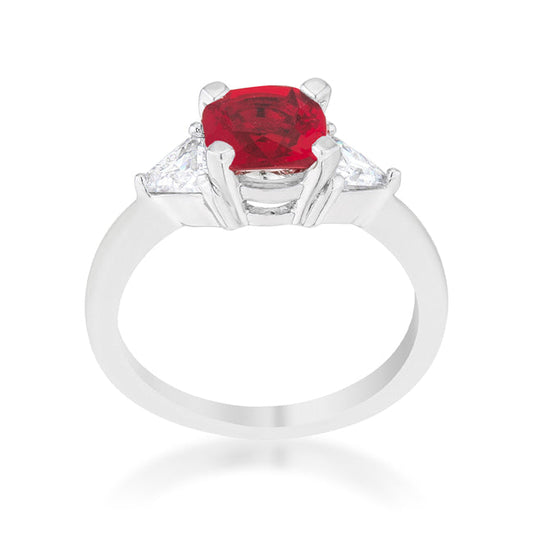 Shonda Garnet Cushion Statement Ring