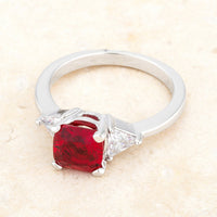 Shonda Garnet Cushion Statement Ring