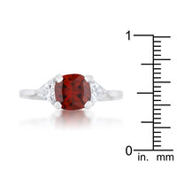 Shonda 1.8ct Ruby Crystal Cushion Statement Ring