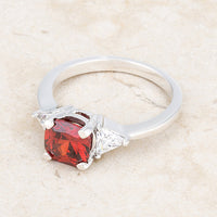Shonda 1.8ct Ruby Crystal Cushion Statement Ring