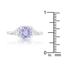 Shonda Lavender Cushion 1.8ct Crystal Rhodium Statement Ring