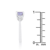 Shonda Lavender Cushion 1.8ct Crystal Rhodium Statement Ring