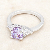 Shonda Lavender Crystal Cushion Statement Ring