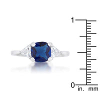 Shonda Sapphire Cushion Crystal Ring