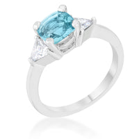 Shonda 1.8ct Blue Topaz Crystal Cushion Statement Ring