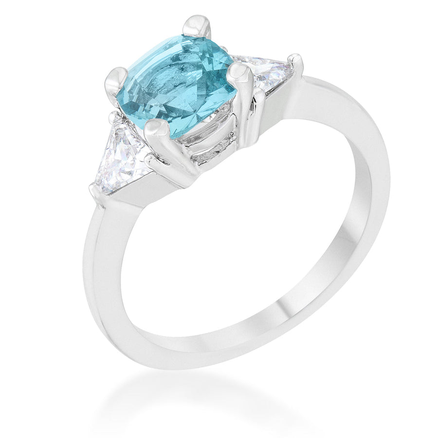 Shonda 1.8ct Blue Topaz Crystal Cushion Statement Ring