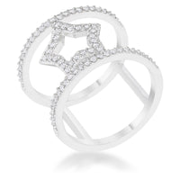 Nailey 0.75 ct Crystal Rhodium Star Ring