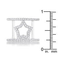 Nailey 0.75 ct Crystal Rhodium Star Ring