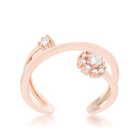 Krista 0.25 ct Crystal Rose Gold Wrap Ring