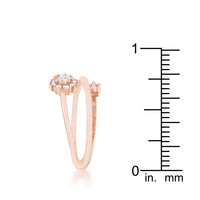 Krista 0.25ct Crystal Rose Gold Abstract Wrap Ring