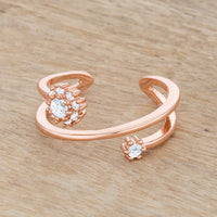 Krista 0.25 ct Crystal Rose Gold Wrap Ring